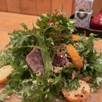 Sasagin - 鮪と金柑のわさび菜のサラダ＠1,500円