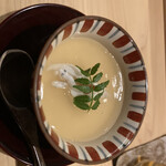 Meguro Sushi Hajime - シラウオの茶碗蒸し