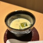 横浜 鮨 ふくじゅ - 新わかめと白子の茶碗蒸し