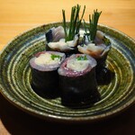 Sushi Sora - サバの磯部巻き