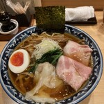 自家製麺 ロビンソン - 中華そば（並、1300円）※手揉み平打ち麺に変更