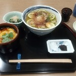 日本料理 山茶花 - かぼすうどんと湯葉餡かけ御飯