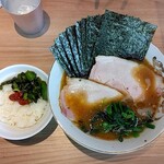 ラーメン 野良裏家 - 特選野良裏B1,200円＋半ライス100円