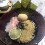 Dashi No Toriko - 味玉昆布水つけ麺のアップ