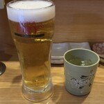 王子餃子専門店 - セットの生ビール