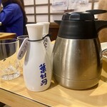 居酒屋　葉牡丹 - 麦焼酎 湯割りセット 380円。