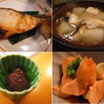 酒亭ばんから - あん肝、いくら味噌漬けなど。