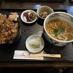 三平 - 天丼　うどんのセット