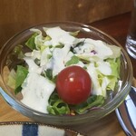 キッチン ブルー グローブ - サラダのアップ