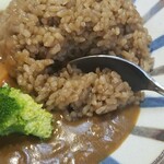 キッチン ブルー グローブ - コーヒー炊きライスはスプーンで