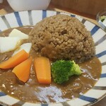 キッチン ブルー グローブ - 反対側から、ポテト、人参、ブロッコリーも乗ってます