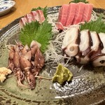 日本料理 ゆざわ - 刺身盛り2人前　真鯛、本鮪、蛍烏賊、蛸