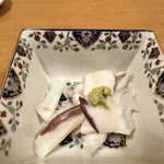 日本料理 ゆざわ - お通し烏賊