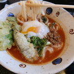 創作おうどん　遊佳 - そぼろと茄子のトマトおうどん８８０円