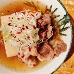 Meat soup tofu