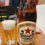 Washokuten Hitoyasumi Kawabata - 瓶ビールは赤星で決まり！