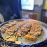 ホシギ２羽チキン - 大根で巻いて食べるの初めてやってみたけどとっても美味しかったサムギョプサル