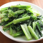 Stir-fried green vegetables of the day