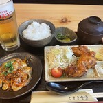 Kumaki Shokudou - お酒が付いて1000円！　夜定食