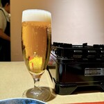 釜元はん米衛 - ビールも美味しく感じます