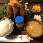 とんかつ一幸 - 牡蠣フライ定食