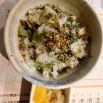 Seimon Barai - 青高菜と焼さばのほぐしめし