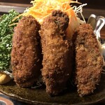 とんかつ一幸 - 大きな牡蠣が3個