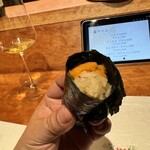 鮨 りかく - 雲丹の手巻き