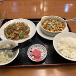 喜来順 - 麻婆豆腐＋生姜焼き