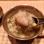 伯雲 - 蓮根饅頭と浜崎の松葉蟹と蕗の餡掛け