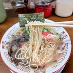 博多長浜らーめん もりや - 博多長浜ラーメンの細麺