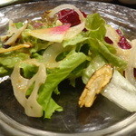 ステーキ池田 - 池田流根菜サラダ オリジナルドレッシング（アップ）