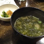 ステーキ池田 - 海苔の味噌汁