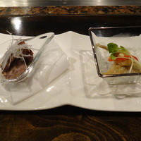 ステーキ池田 - 若サギのマリネと牛のかぶり和風煮