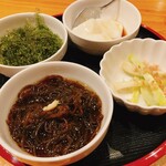 あぐん茶 - 海ぶどう、ジーマミ豆腐、島らっきょう、もずくの4点セット