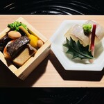 石葉 - 八寸（いわし寿司・大豆・蒸しあわび・姫くわいなど）