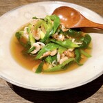 手打ちそば やっ古 - 桜海老・豆腐・九条葱の煮物