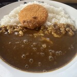 CoCo壱番屋 - ポークカレー（591円＋2辛44円）
            クリームコロッケカニ入り（110円）
            ハーフチーズ（121円）