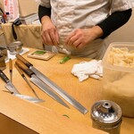 鮨 うみから - 芽ねぎたくさん。さすがに3本130円とは違うね！