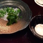 鮨 波やし - ［２回目］カワハギの刺身＋肝醤油