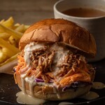 BBQ pulled chicken sandwich