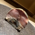 くるますし - ど迫力の鯖の棒鮨。メニューの中にある鯖寿司好きです。