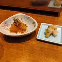焼うお いし川 名古屋 - 野菜は提携農園から（お昼の野菜は二品）