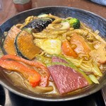 みのや - やさいカレー煮込み（全粒粉平打ち麺）