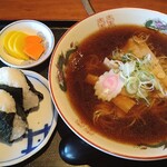 よさこい - 愚生のおススメは「ラーメンとおにぎりセット」