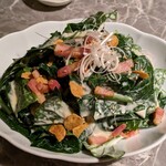 かやらん - ほうれん草サラダ690円