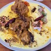 カレー すみた - 料理写真:冬っぽいチキンカレーとガーリックシュリンプのカレー きのこのソースと。