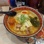 弟子屈ラーメン - 辛味噌ラーメン(大盛)…。