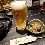 蕎麦切り くろ - ビール&お通し