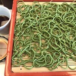 竹老園 - 抹茶が練り込まれた蕎麦